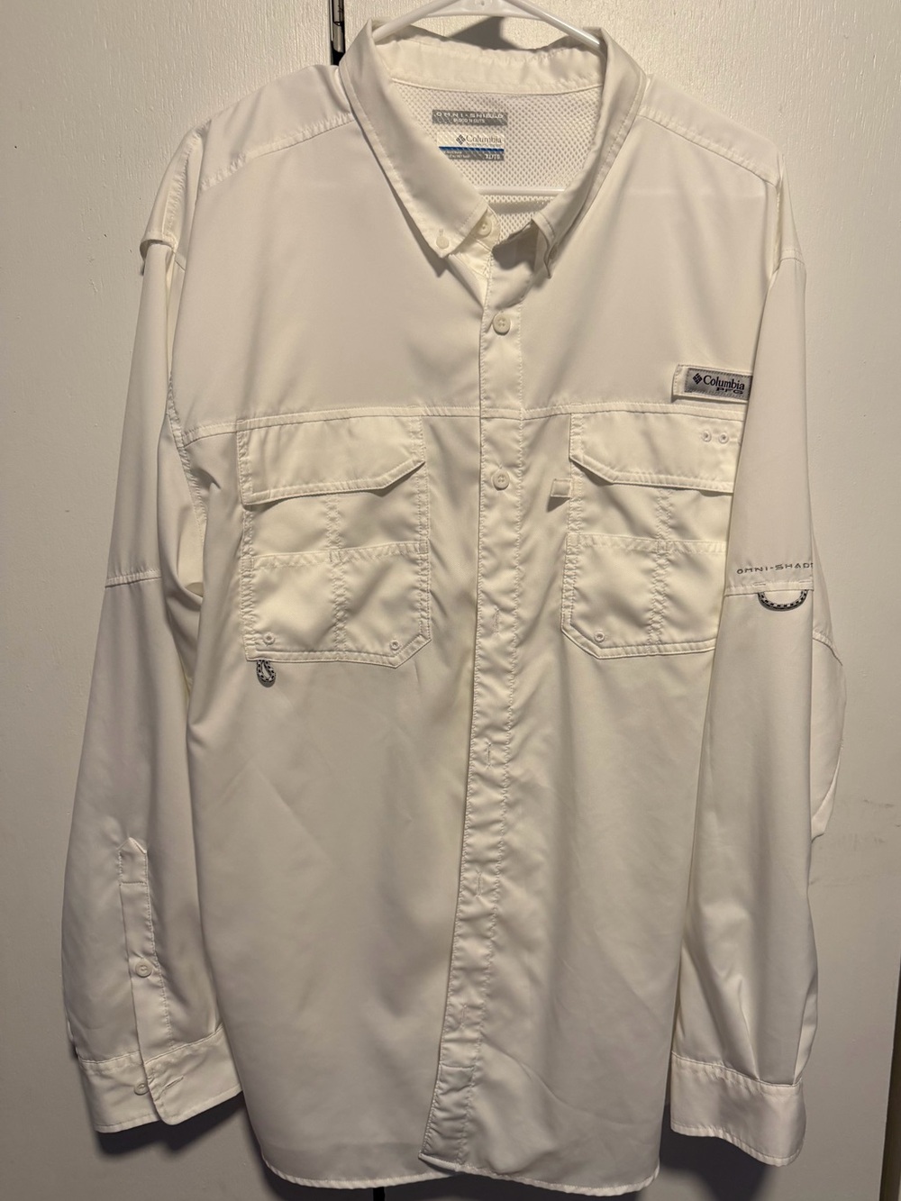 Columbia PFG Bahama II Long Sleeve Shirt Long Sleeve Shirt White Size XL L11